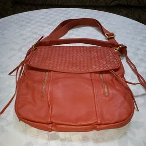 Salmon Color Shoulder Bag Leather NWoT